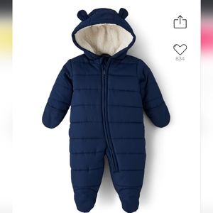 The Childrens Place Baby Boys Bear Snowsuit
